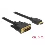 Vaizdo kabelio adapteris DeLOCK 85586 DVI-D HDMI Type A juoda 5m