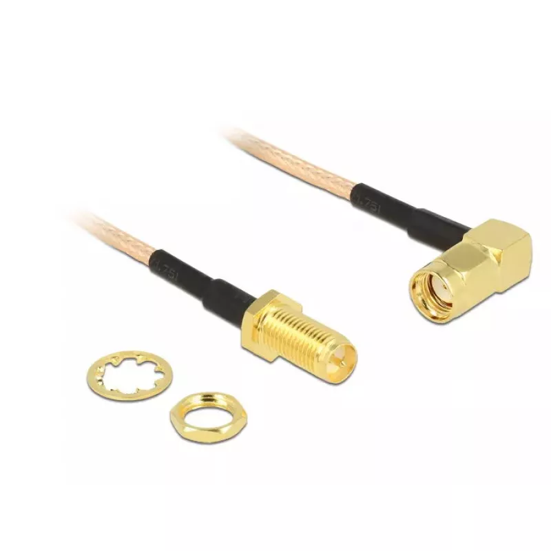 Koaksialinis kabelis DeLOCK 0,16 m 2xRP-SMA