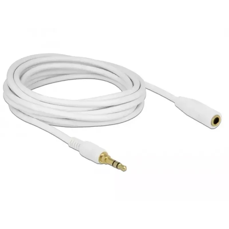Audio kabelis DeLOCK 85591 5 m 3,5 mm baltas