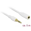 Audio kabelis DeLOCK 85591 5 m 3,5 mm baltas