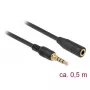 Audio kabelis DeLOCK 85627 0,5 m 3,5 mm juoda