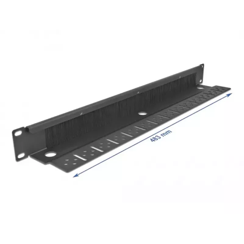 Kabelių valdymo panelė DeLOCK 19 colių kabelis Management Brush Strip juoda