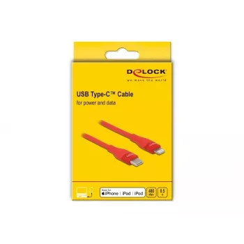 Duomenų ir įkrovimo laidas USB Type-C į Lightning DeLOCK 86633