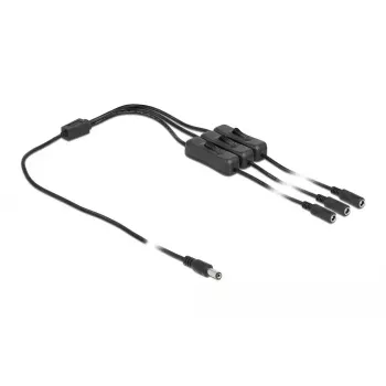 DC laidas DeLOCK 86795 5,5 x 2,1 mm kištukas į 3 lizdus su jungikliu 1 m