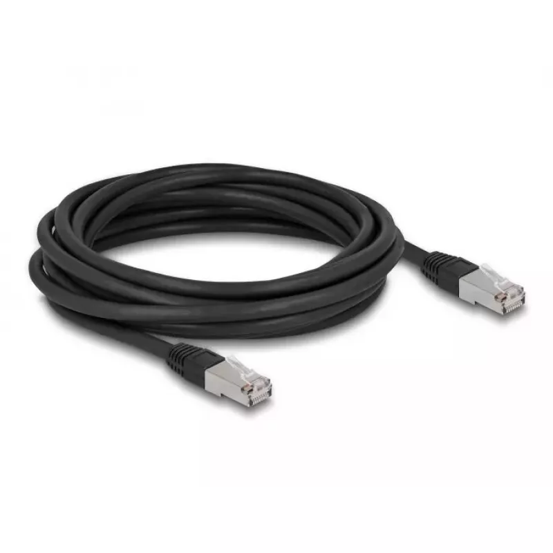 Tinklo kabelis DeLOCK RJ45 Cat.6A 5m Juodas