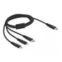 USB įkrovimo laidas DELOCK 87149 3-in-1 USB Type-C į Lightning / Micro USB 1m