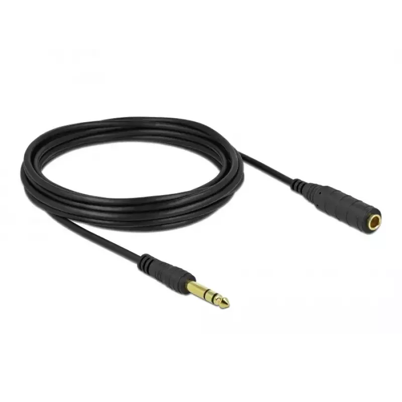 Stereo Jack ilginamasis laidas DeLOCK 86767 6,35 mm 5 m juodas