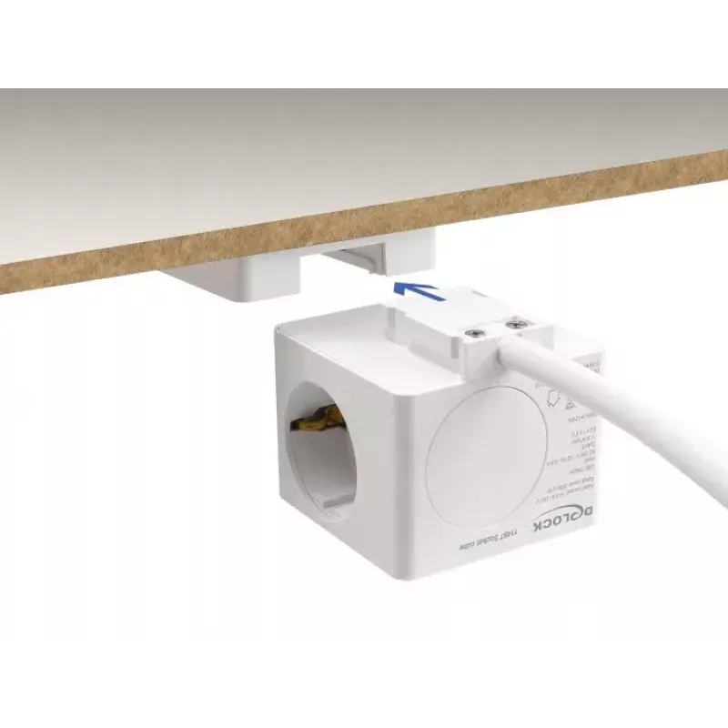 DeLOCK 11497 lizdas CEE 7/3 + USB baltas 250V 16A