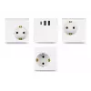 DeLOCK 11497 lizdas CEE 7/3 + USB baltas 250V 16A