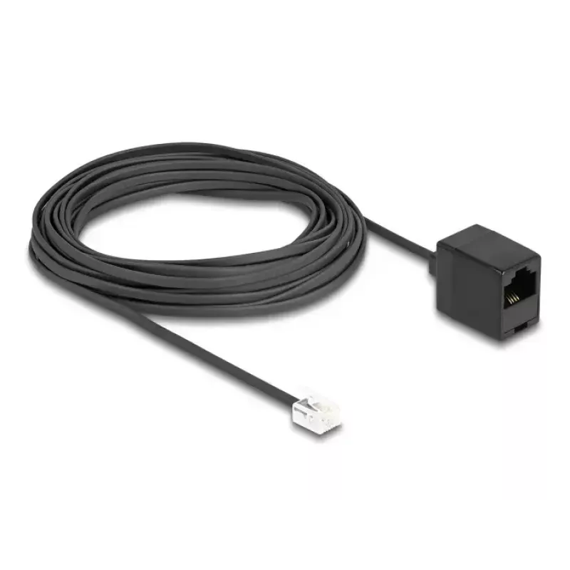 DeLOCK telefono laidas RJ11 kištukas į RJ45 lizdą juodas 10 m