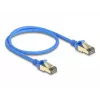 DeLOCK RJ45 tinklo kabelis Cat.8.1 F/FTP plonas 0,5 m mėlynas