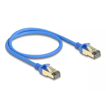 DeLOCK RJ45 tinklo kabelis Cat.8.1 F/FTP plonas 0,5 m mėlynas