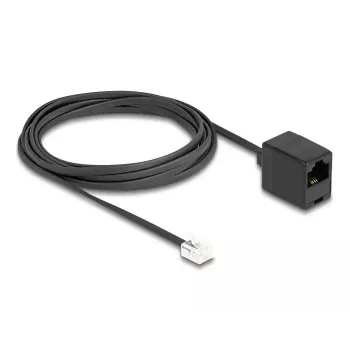 DeLOCK telefono laidas RJ11 kištukas į RJ45 lizdą, juodas, 3 m