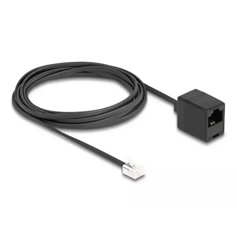 DeLOCK telefono laidas RJ11 kištukas į RJ45 lizdą, juodas, 3 m