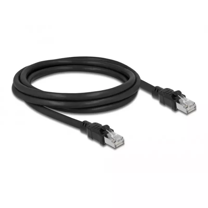 Tinklo kabelis DeLOCK RJ45 Cat.6A F/UTP 2 m juodas