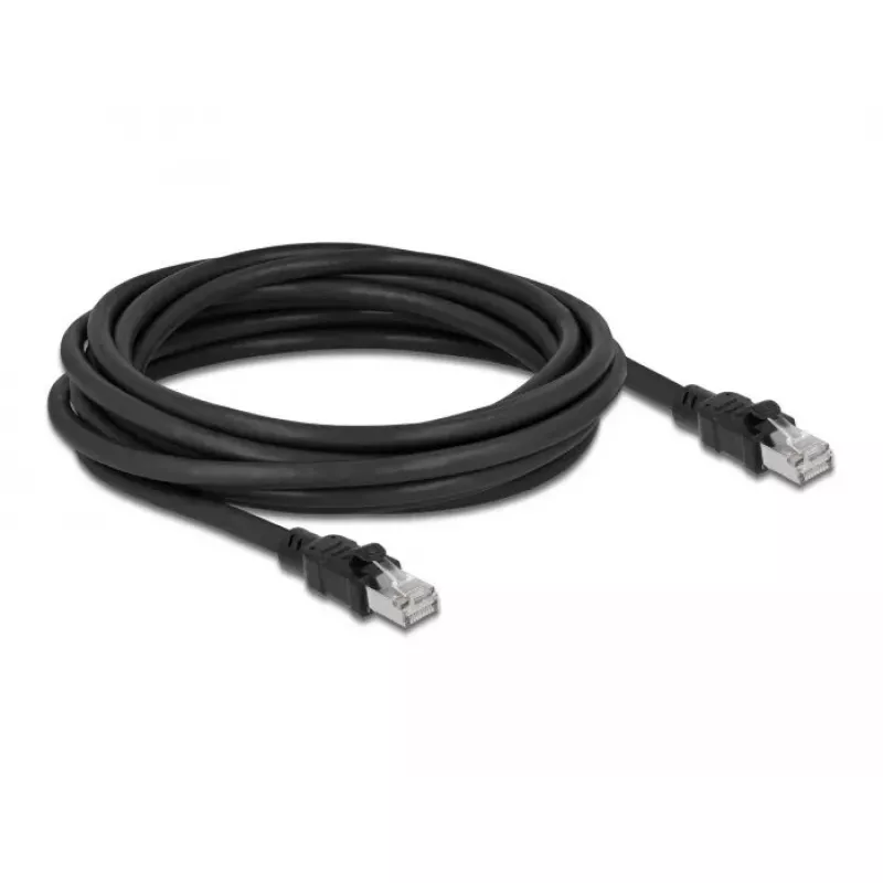 DeLOCK tinklo kabelis RJ45 Cat.6A F/UTP 5 m Juodas