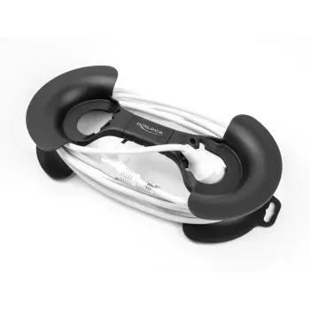 DeLOCK kabelių suvyniojimo įtaisas 375 x 170 mm juodas plastikinis