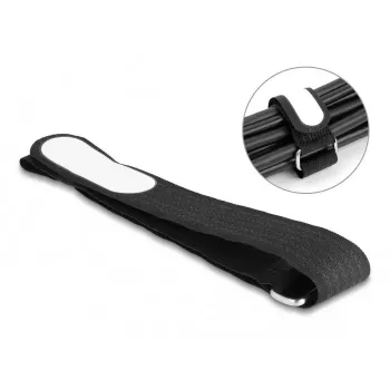 Kabliuko ir kilpos kabelių juostelė DeLOCK 457x25mm juoda 5 vnt.