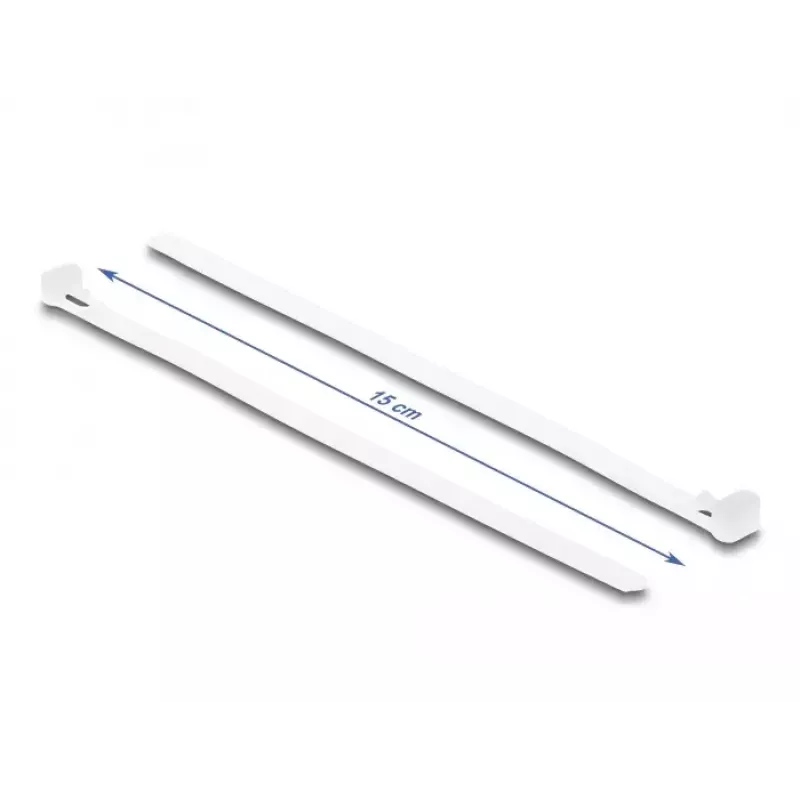 Hook & loop laido juostelė DeLOCK 18643 I 150 x P 7,2 mm 100 vnt. balta