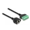 DeLOCK RJ45 laidas Cat.6 moteriška jungtis prie gnybtų bloko adapteris 30 cm