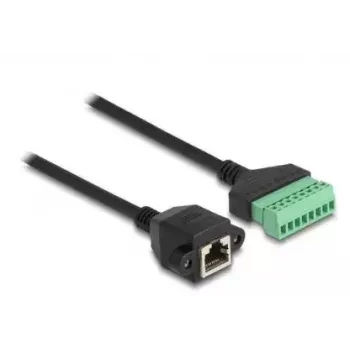 DeLOCK RJ45 laidas Cat.6 moteriška jungtis prie gnybtų bloko adapteris 30 cm