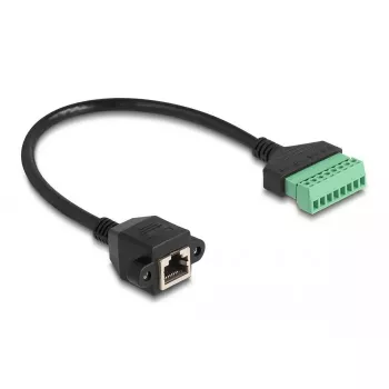 DeLOCK RJ45 laidas Cat.6 moteriška jungtis prie gnybtų bloko adapteris 30 cm