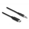 DeLOCK garso stereolaidas USB Type-C kištukas į 3,5 mm stereo kištuką 1 m, juodas