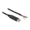 DeLOCK adapterio kabelis USB 2.0 Type-A į nuoseklųjį RS-485 1 m juodas