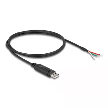 DeLOCK adapterio kabelis USB 2.0 Type-A į nuoseklųjį RS-485 1 m juodas