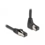 Tinklo kabelis DeLOCK RJ45 Cat.8.1 90° į viršų lenktas / tiesus 2 m juodas