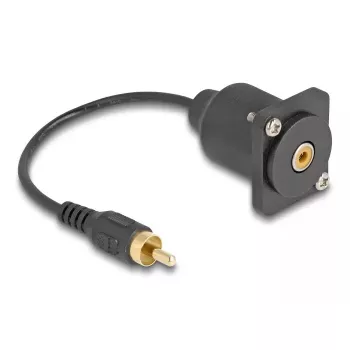 DeLOCK garso kabelis 0,2 m RCA Juodas 88152 Kištukas į Lizdą