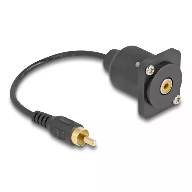 DeLOCK garso kabelis 0,2 m RCA Juodas 88152 Kištukas į Lizdą