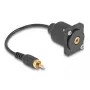 DeLOCK garso kabelis 0,2 m RCA Juodas 88152 Kištukas į Lizdą