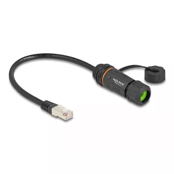 Tinklo kabelis DeLOCK 88147 RJ45 į RJ45 Cat.6A 0,25 m juodas