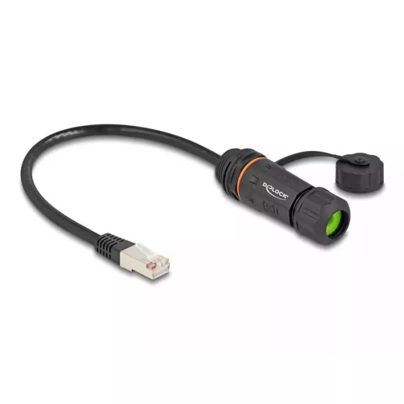 Tinklo kabelis DeLOCK 88147 RJ45 į RJ45 Cat.6A 0,25 m juodas