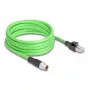 Tinklo kabelis DeLOCK M12 kabelis X koduotas 8 kontaktų kištukas į RJ45 kištuką PUR (TPU) 5 m