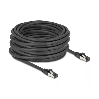 Tinklo kabelis DeLOCK 80576 RJ-45 Cat8.1 15 m Juodas