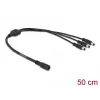 DC skirstymo kabelis DeLOCK 83021 5,5 x 2,1 mm 1 x moteriška į 3 x vyrišką