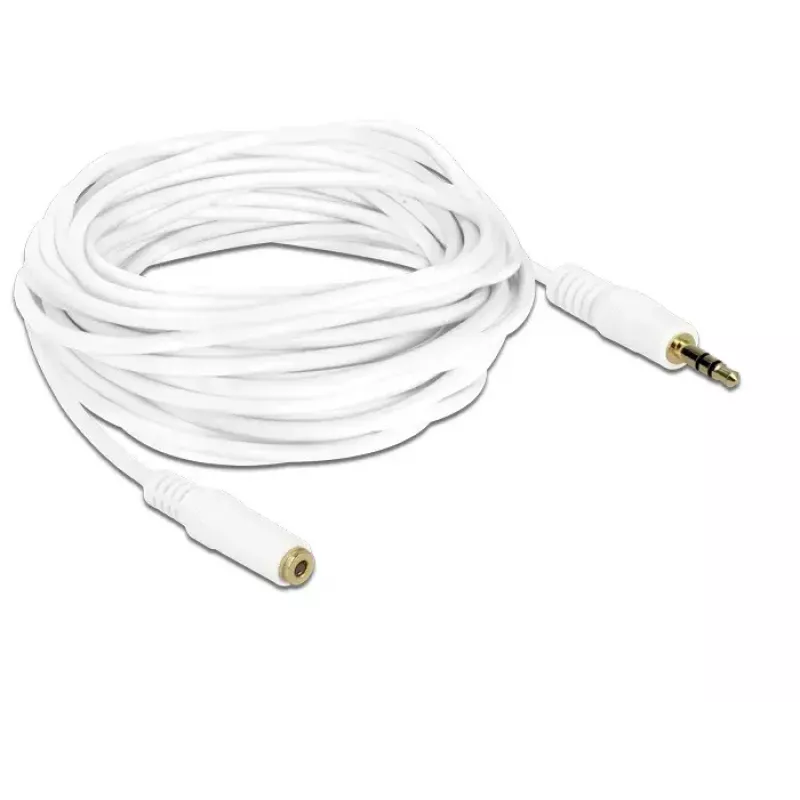 Garso kabelis 3,5 mm M-F DeLOCK 83771 5 m Baltas