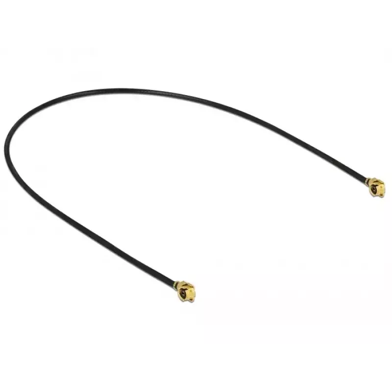 Koaksialinis laidas DeLOCK 89608 0,2 m MHF (I-PEX) juoda auksinė