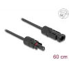 DeLOCK DL4 Solar plokščias laidas, kištukas–lizdas, 60 cm, juodas, 3,3 mm²