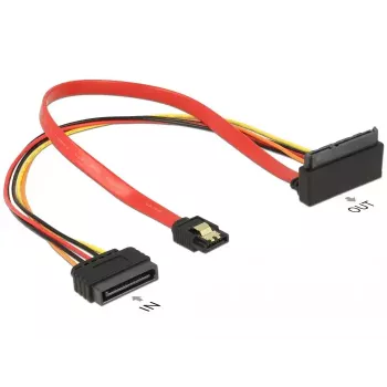 SATA laidas DeLOCK 85515 SATA 15-pin 1 x SATA 22 pin 1 x SATA 7 pin Įvairiaspalvis