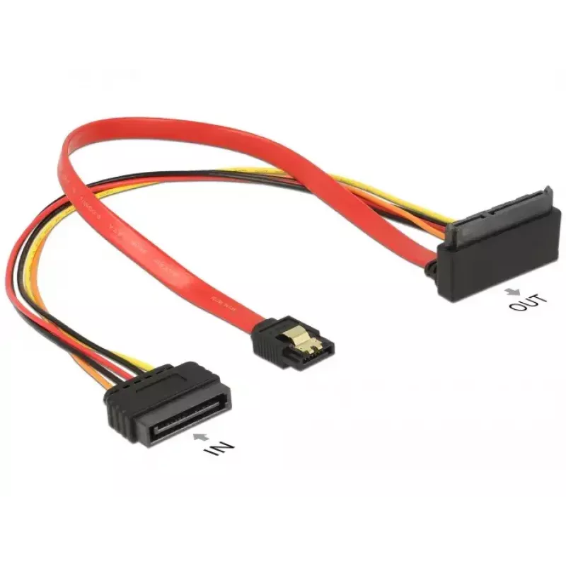 SATA laidas DeLOCK 85515 SATA 15-pin 1 x SATA 22 pin 1 x SATA 7 pin Įvairiaspalvis