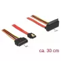 SATA laidas DeLOCK 85515 SATA 15-pin 1 x SATA 22 pin 1 x SATA 7 pin Įvairiaspalvis