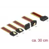 SATA laidas DeLOCK 60148 0,3 m SATA 15-pin 4 x SATA 15-pin Smėlio spalvos Oranžinė Raudona Geltona