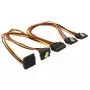 SATA laidas DeLOCK 60148 0,3 m SATA 15-pin 4 x SATA 15-pin Smėlio spalvos Oranžinė Raudona Geltona