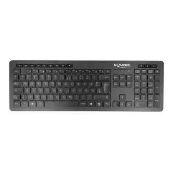 Klaviatūra DeLOCK 12004 Home USB QWERTZ German Juoda