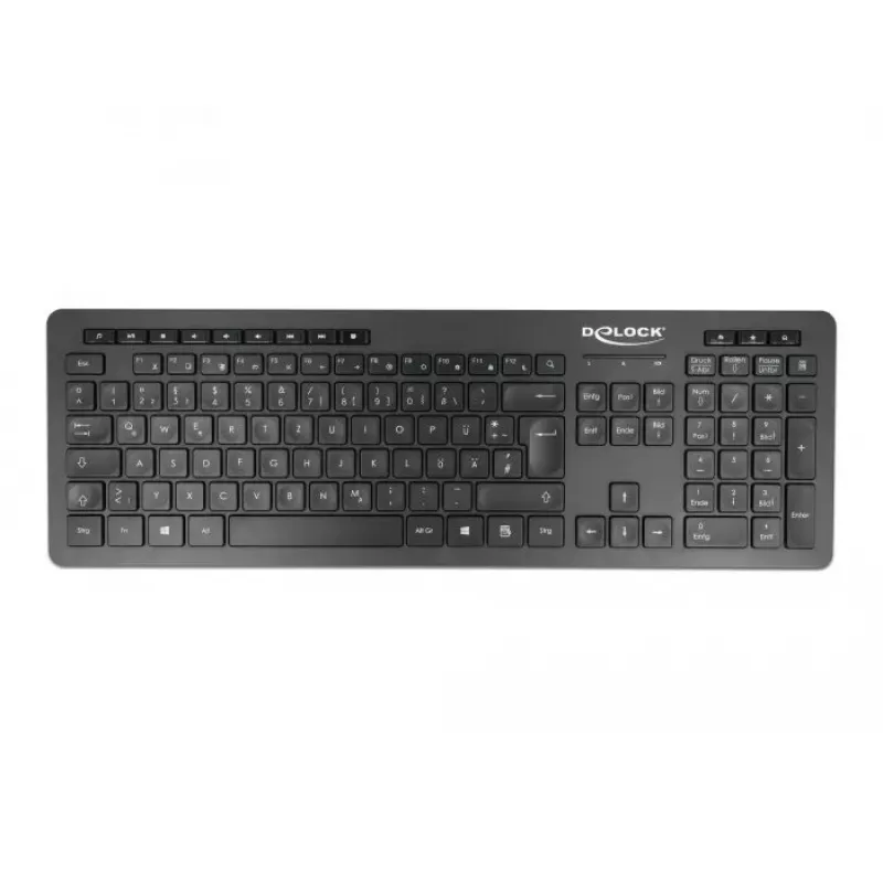 Klaviatūra DeLOCK 12004 Home USB QWERTZ German Juoda