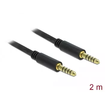 Garso kabelis DeLOCK 85792 2 m 4,4 mm, juodas