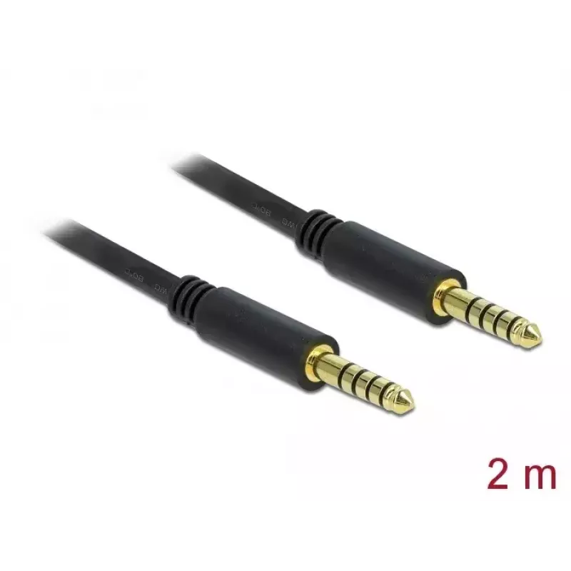 Garso kabelis DeLOCK 85792 2 m 4,4 mm, juodas